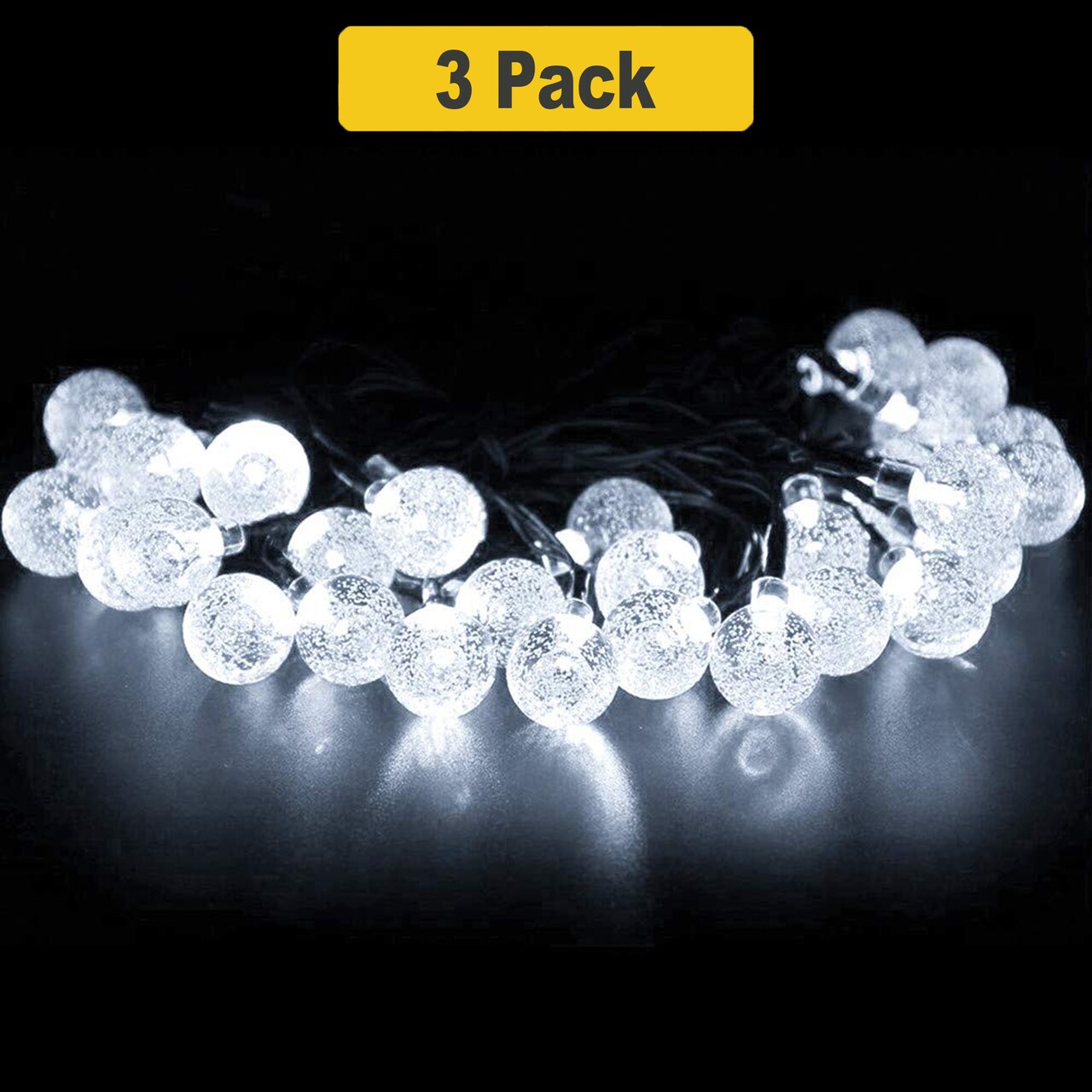 Sparkling 30 LED Solar Bubble String Lights for Outdoor Ambiance
